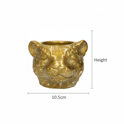Leopard Planter D12x9.5cm – Gold – Elegance for Your Home