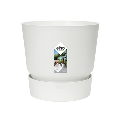 Elho Greenville Topf Rund Weiß D14xH13 cm - Moderner Design-Blumentopf