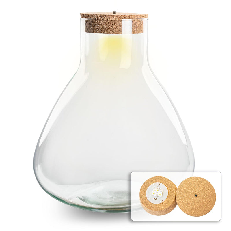 Terrariumflasche Sam XL mit LED-Beleuchtung