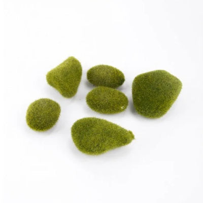Moossteine grün, 6er Set für Deko & Terrarien