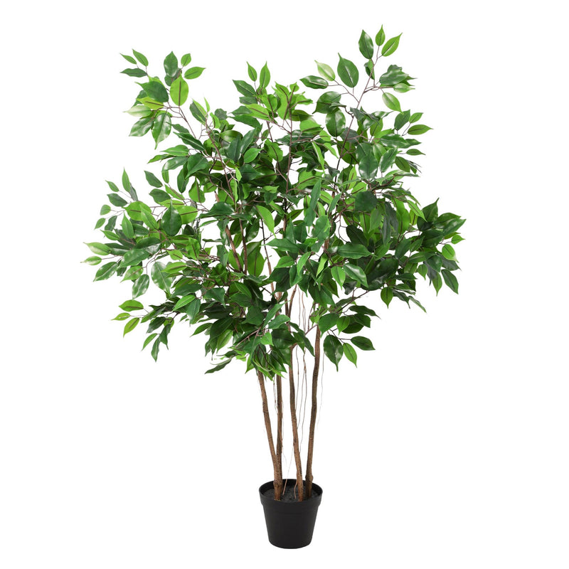 Künstlicher Ficus Benjamina, 128 cm – Dekoration ohne Aufwand