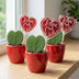 Sweetheart Plant Set: Heart-shaped plant in a red pot with a lollipop Bild 4