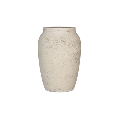 Large Round Planter Chalk White D51 H74 Matt White
