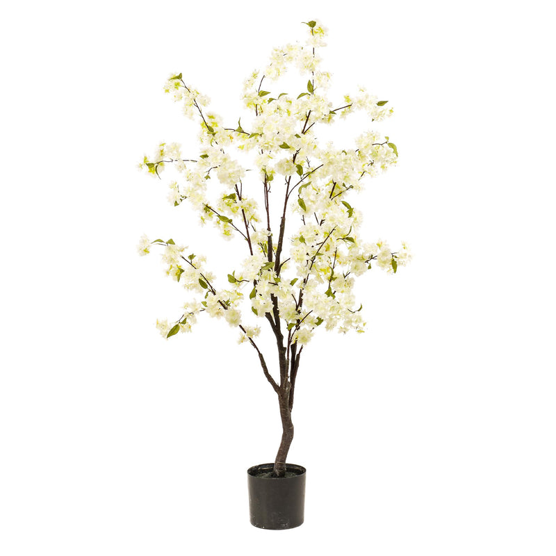 Künstliche Kirschblüte Prunus weiß, 135 cm