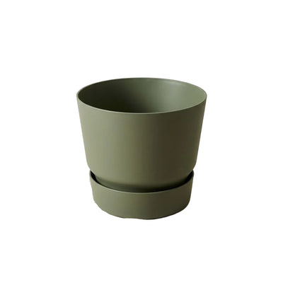 Elho Greenville Round Leaf Pot Green D25 cm - Modern & Sustainable