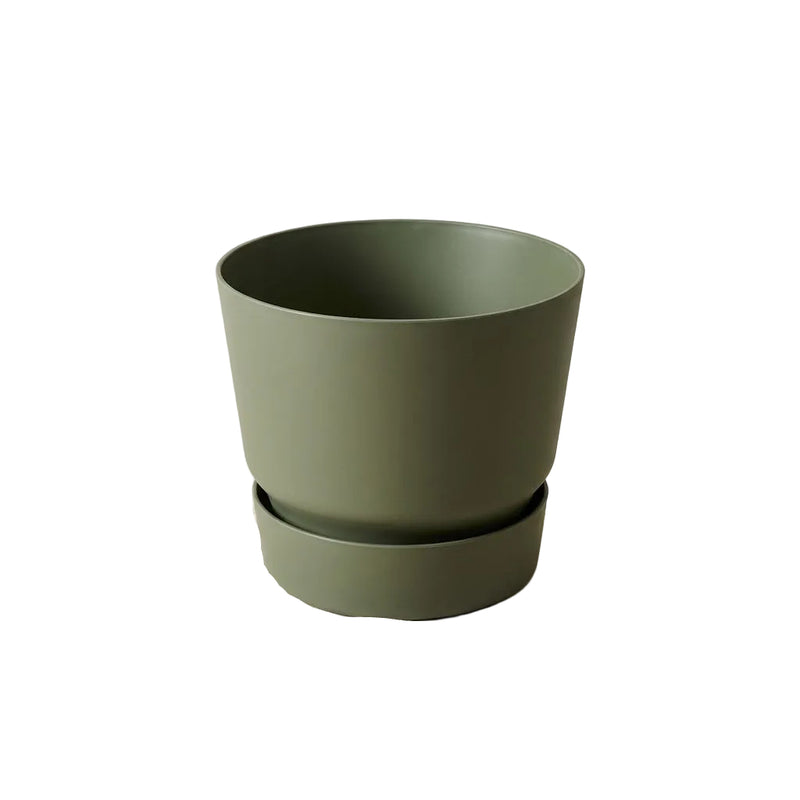 Elho Greenville Rundblatt Topf Grün D25 cm - Modern & Nachhaltig
