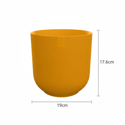 Elho Jazz Round Pot Amber Yellow D23cm H21cm