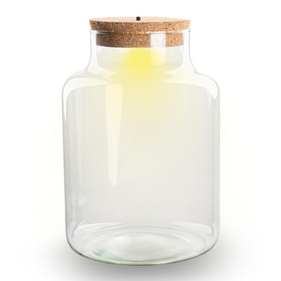 Terrarium Little Milky mit LED-Beleuchtung – Ø 17 cm, H 25 cm