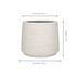 Jumbo Patt Pflanztopf Elfenbein D93xH77 cm - Eleganter Wurzelraum Bild 2