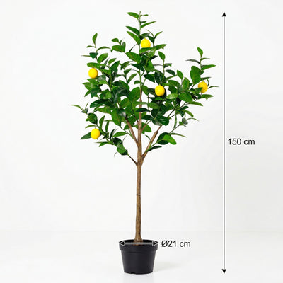 KÜNSTLICHER Zitronenbaum 150 cm - Realistisch & Pflegeleicht