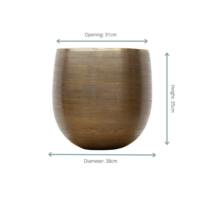 Rowen gold plant pot 38x35 cm - Luxurious & Elegant