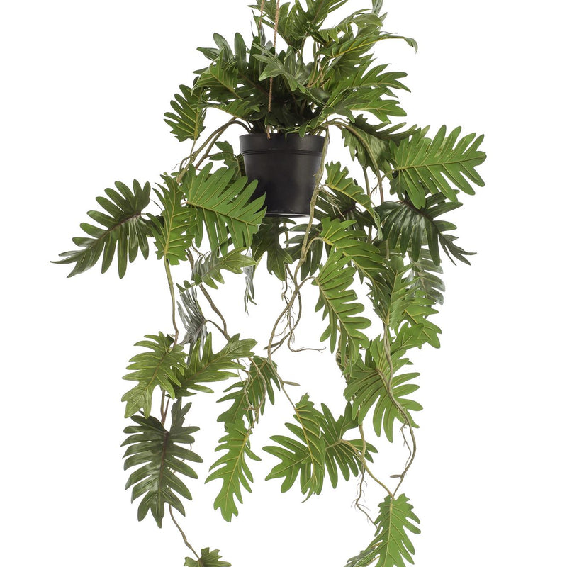 Realistic Philodendron Artificial Hanging Plant, 80 cm
