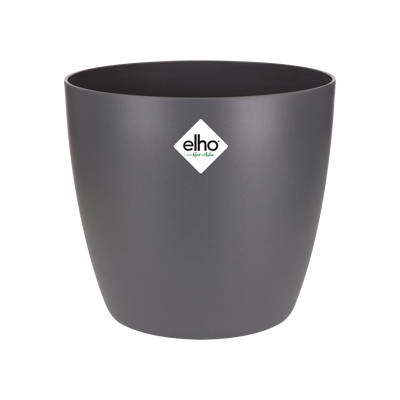 Elho Brussels Round Anthracite Plant Pot D20 x H19 cm – Modern & Durable