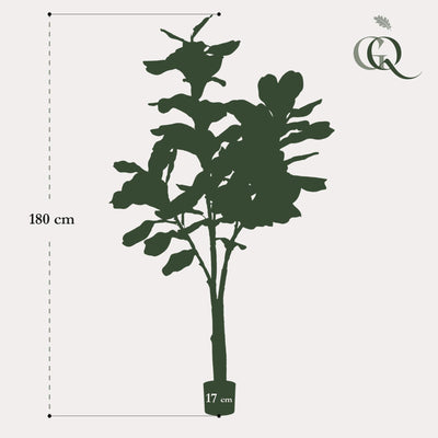 Kunstpflanze Ficus Lyrata (Tabakspflanze) 180 cm