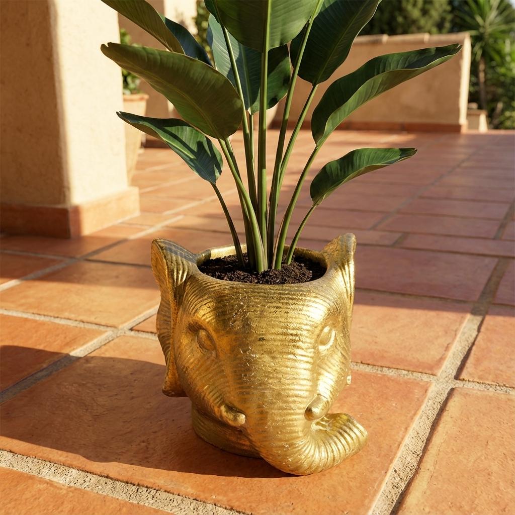 Planter Olifant D11/12x10cm - Gold - D11/12x10cm