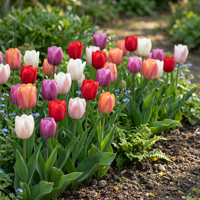 15x Tulpe Glowing with Pride Zwiebeln, Blütezeit April-Mai, Größe 11/12