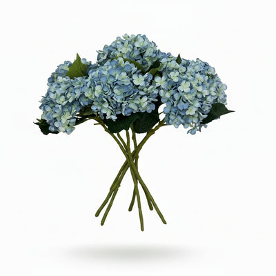 Kunsthortensien-Zweig Blau, 8er-Set, 52 cm
