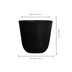 Topf Palermo schwarz D35 x H32 cm – Elegantes Design für Ihr Zuhause Bild 2