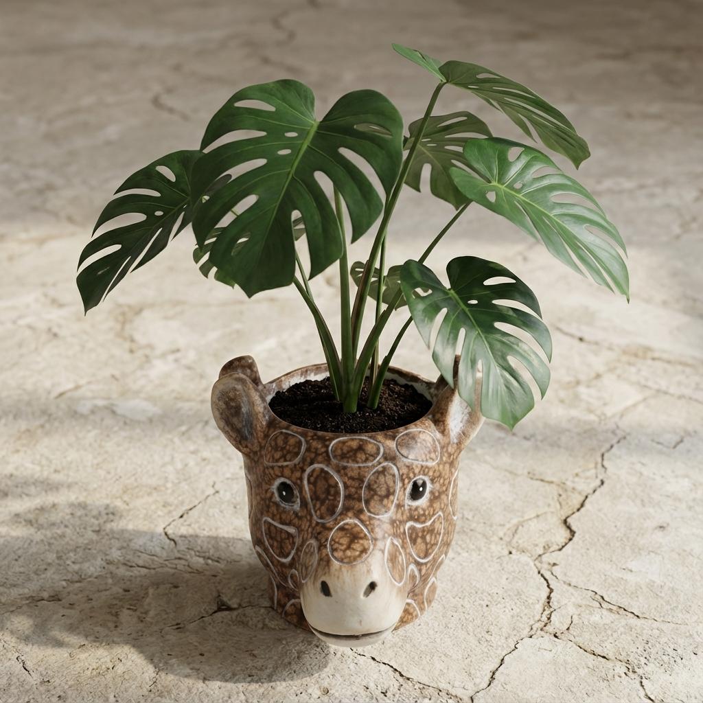 Planter Giraf D11/14x11cm - Braun - D11/14x11cm