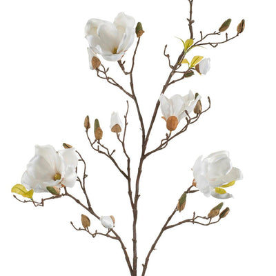 Kunstmagnolienzweige Creme, 105 cm, 4er Set für stilvolle Deko