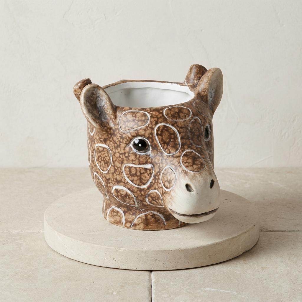 Planter Giraf D11/14x11cm - Braun - D11/14x11cm