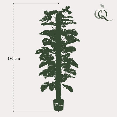 Kunstpflanze Monstera Deliciosa 180 cm - Natürliche Deko für Ihr Zuhause