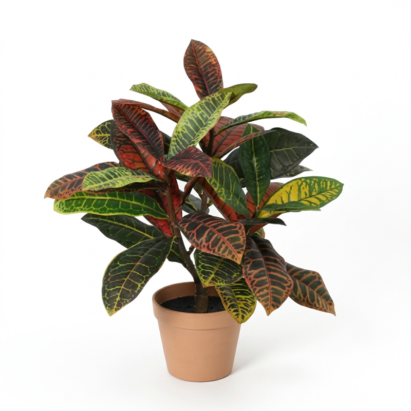 Künstlicher Croton (40cm) - Farbfrohe Deko ohne Pflege