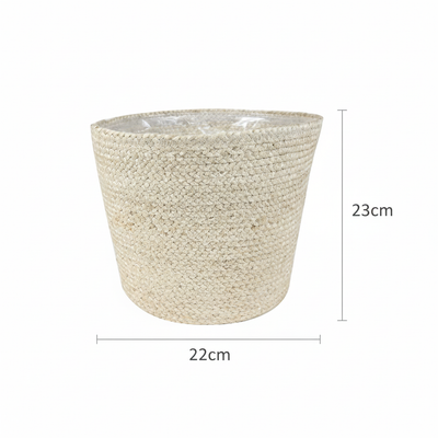Selin Pflanzenkorb D26xH23cm – Organischer Charme & Pflanzenpflege