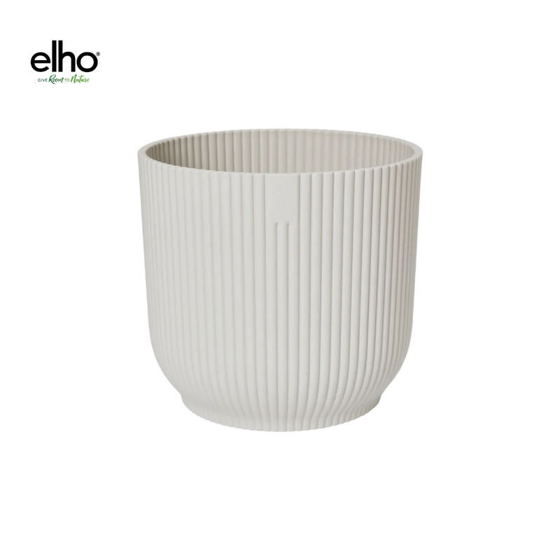 Elho Vibes Fold Blumentopf mit Rädern, Weiß, D35xH33cm