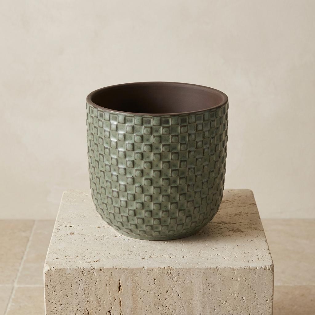 Mini pot relief groen D7