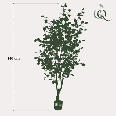Kunstpflanze Eucalyptusbaum 'Blauer Gummibaum' - 140 cm