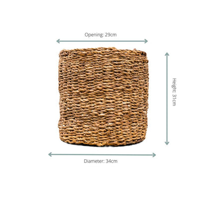 Basket Ido 34x31 – Natural Decorative Basket for Indoors & Outdoors