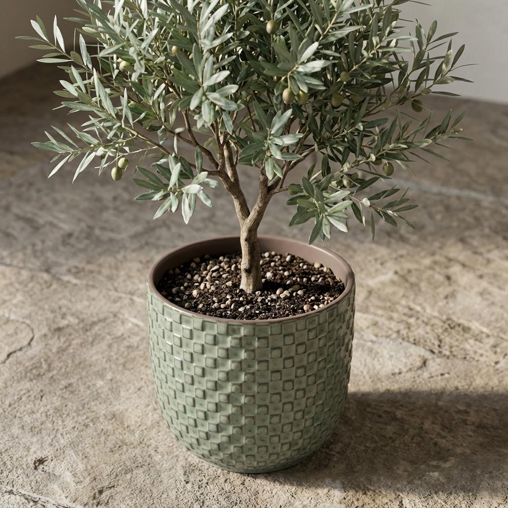 Mini pot relief groen D7