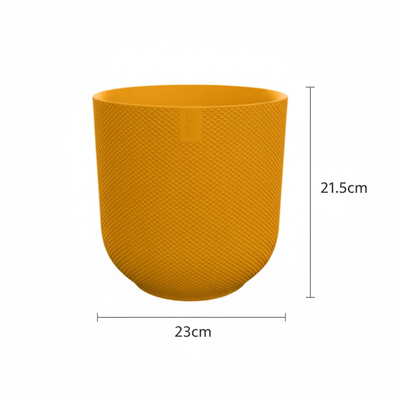 Elho Jazz Round Pot Amber Yellow D23cm H21cm