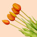 Tulpen boeket Oranje - 5 stuks - 'Real Touch' Kunst tulpen - 42 cm Bild 4