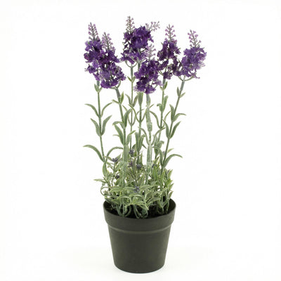 Künstlicher Lavendel im Topf, violett, 28 cm