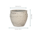 Topf Athena S Kreideweiß - 29x24cm – Eleganter Pflanzentopf Bild 2