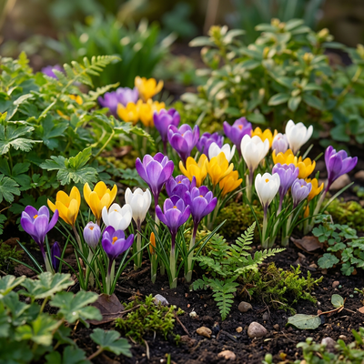 560x Krokus Mix - Bunte Frühlingsblüher (Zwiebelgröße 7/8)