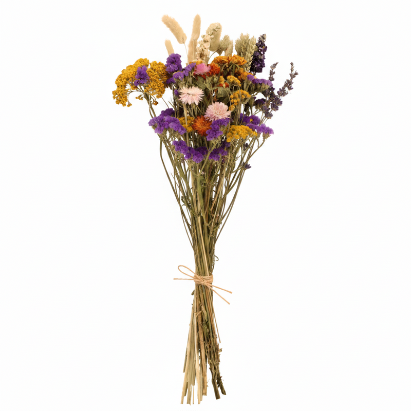 Trockenblumen Feldblumenstrauß Multi - Ø25cm, ↕60cm