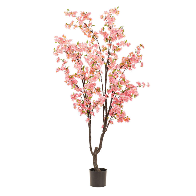 Künstliche Kirschblüte 210 cm Rosa Kunstpflanze Prunus