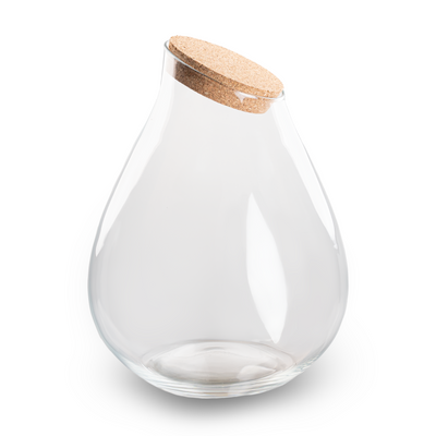 XXL Tropfen Glas-Terrarium mit Korken - 34x43 cm