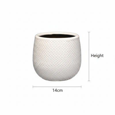 Pot Gabriel round white D14