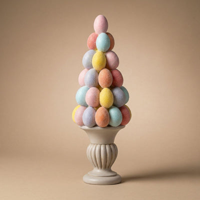 Osterdeko Ei-Baum 40cm – Pastellfarben mit Glitzer