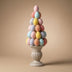 Osterdeko Ei-Baum 40cm – Pastellfarben mit Glitzer Bild 2
