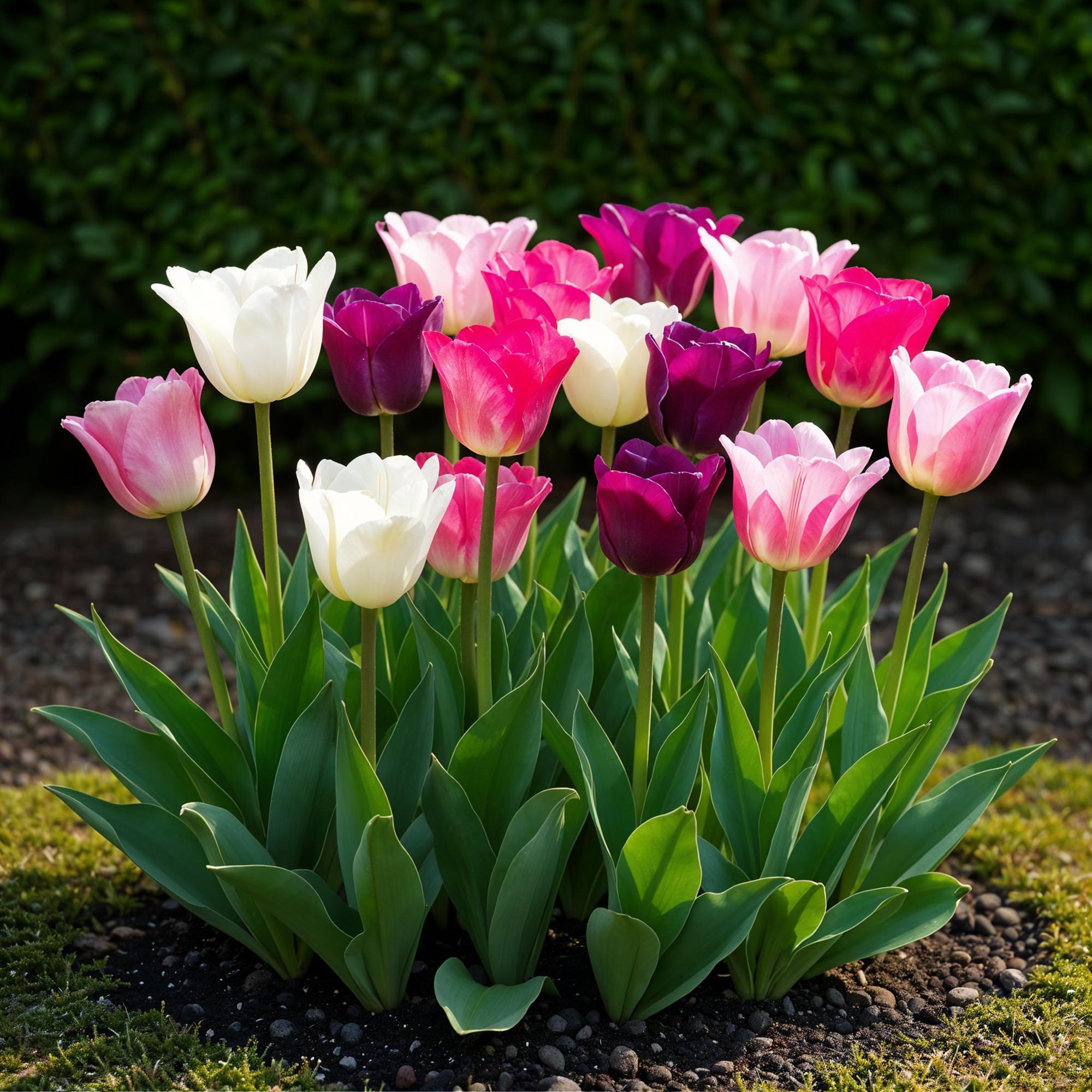 GreenboutiQ - Blumenzwiebeln - Tulp Pastel mix - Bulbs Hardy Perennial - Verschiedene Farben - 12 Stück - Zwiebelgröße 11/12 - XXL Pack