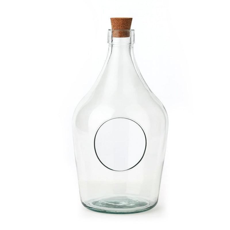 Offene Glasflasche 3L mit Korken für Sukkulenten & Kakteen
