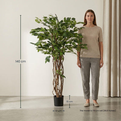 Ficus Liana Kunstbaum 140cm - Pflegeleichte Deko für Ihr Zuhause