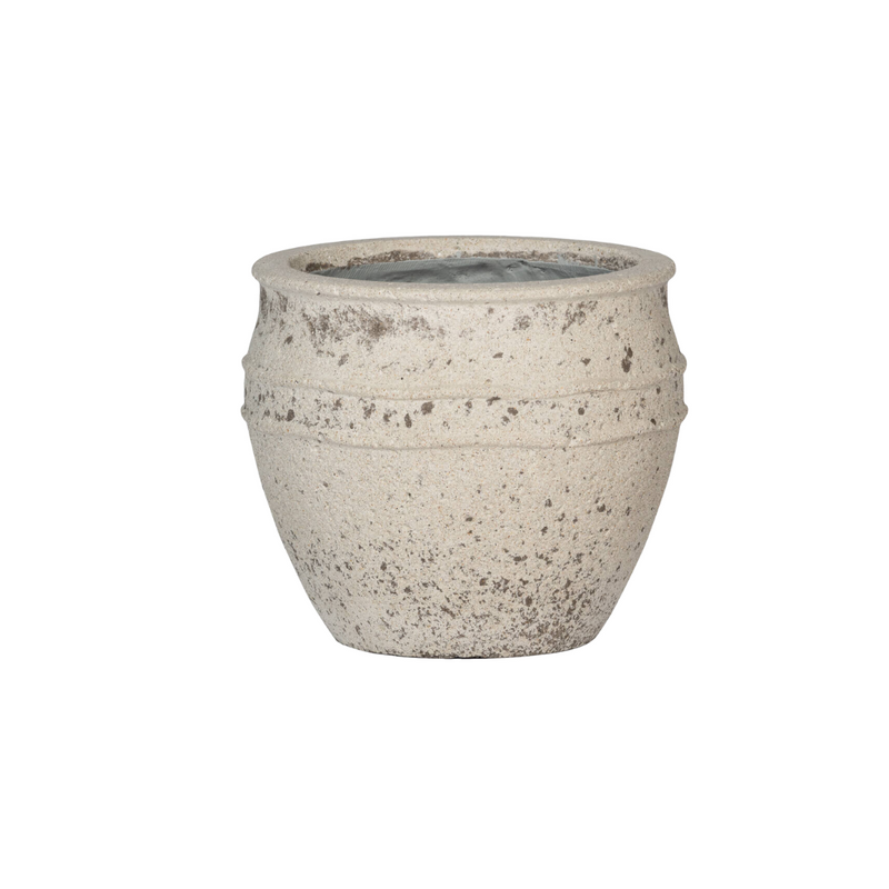 Pot Athena Chalk White D41xH33 - Elegant planter for your home