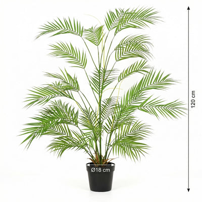 KÜNSTLICHE Areca-Palme 122 cm - Stilvolles Tropenflair ohne Pflege