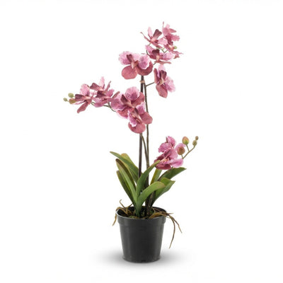 Künstliche Orchidee Vanda 60 cm Altrosa im Topf